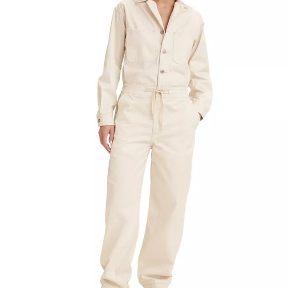 Levis Cargo Jumpsuit Coveralls in White Grey Ivory Sizes S and M NWT - Picture 3 of 10